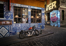 Harley in Hosier Lane