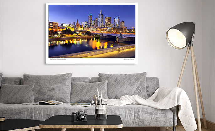 VR ART PRINT Photography Wall Art MELBOURNE 4 23 Skyline by Michael Collins for Visual Resource